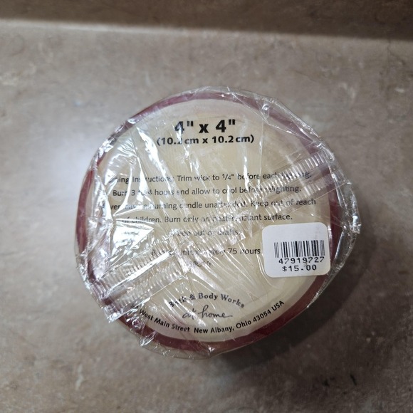 Bath & Body Works To Mother With Love Pillar Candle 4x4 Red Wax Mothers Day - Picture 4 of 6